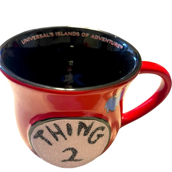 💙 Universal Studios Dr. Seuss Cat In the Hat Thing Mug (Thing 2) Red Thing 2 Mug - Picture 3 of 7